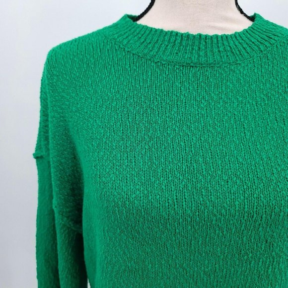 ^ Abound Drop Shoulder Knit Sweater - Green - Large - Picture 3 of 10